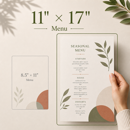 Restaurant Menu Printing